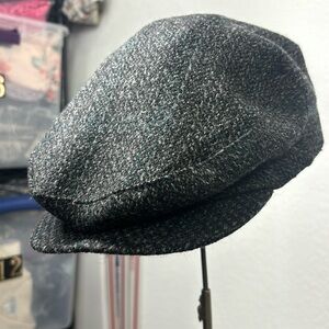 Vintage Harvard Athletic Apparel tweed newsboy snap cap